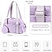 CAMTOP Mini Gym Bag for Women, Small Gym Tote Bag Puffy Quilted Sports Duffel Bag with Wet Compartment and Coin Purse Duffel Bags Dance Yoga Workout Bag for Gifts (Fashional Purple, Mini-12.6