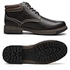 festooning Men's Casual Boots,Ankle Boots for Men,Dress Loafer Classic Shoes for men,With Waterproof Slip Resistant DarkBrown Size 9 #1