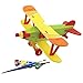 Bfun Woodcraft 3D Puzzle Assemble and Paint DIY Toy Kit, Biplane