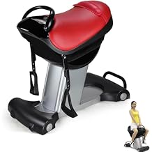 Home Gym Horse Riding Machine, Hip Assist Exercise Equipment, Electric Horse Riding Simulator, Plug-in Horse Riding Machine, 20 Gears & 3 Programs Available Red