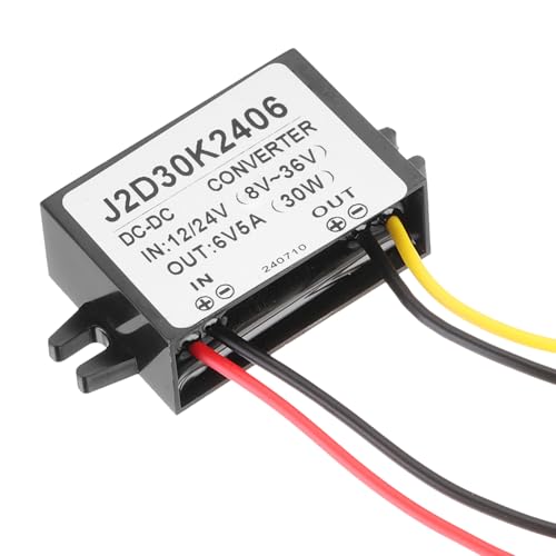 Image of sourcing map DC 12V/24V to DC 6V Power Converter 5A 30W Step Down Converter Voltage Reducer IP67 Waterproof Transformer Power Supply Module Power Adapter for Car Truck Solar System
