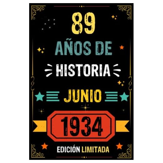 CUADERNO, 89 AÑOS DE HISTORIA JUNIO 1934 EDICIÓN LIMITADA: Regalo de 89 cumpleaños para mujeres y hombres, ideas de 89 cumpleaños... un cumpleaños... ... regalo de 89 cumpleaños para él/ella.