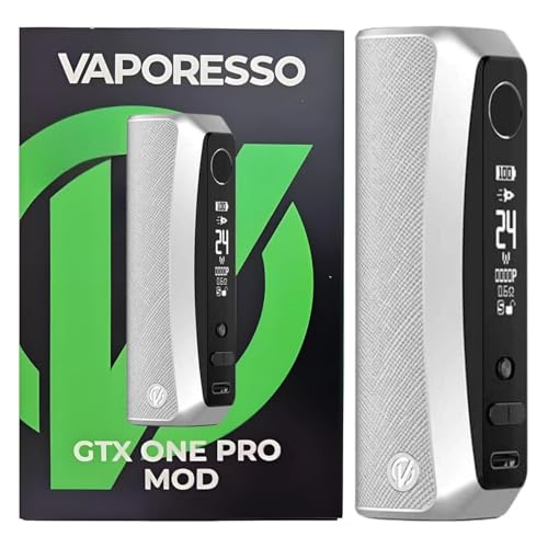 For Vaporesso Gtx One Pro Mod Box 40 W Vape (Argenté) Batterie 3000 mAh | écran OLED 0,87