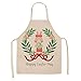 Delantal De Cocina - 1Pcs Cocina Cocina Cocina Delantal Nórdico Dibujos Animados Conejo Impreso Casa Sin Mangas Algodón De Lino Dentales Dentales Para Hombres Mujeres Accesorios De Hornear,11,47