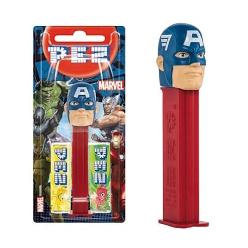 Pez Captain America Dispenser with 2 Refills 17g