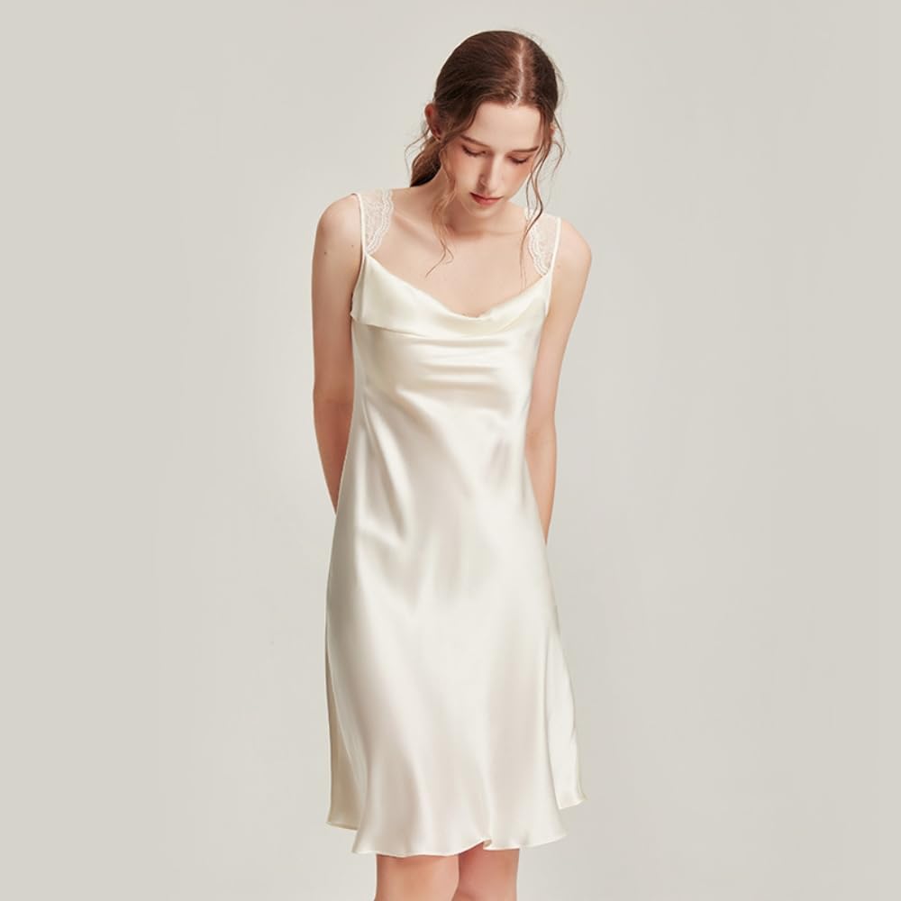 Seiden-Unterkleid 16.5mm Seide Nachthemd Damen Sexy Negligee Sommer Nachtwäsche