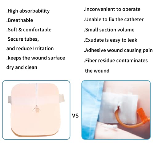 Dimora Fenestrated Foam Dressing, Non-Adhesive Tracheo Pads 4"X4" 10 Packs, Hydrophilic Highly Absorbent Soft Wound Dressings, Secure Tubes And Absorb Leakage #TOP3