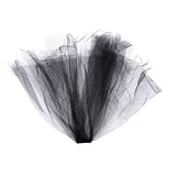LALAFINA Accessorio da Sposa Vintage Nero in Rete Multi-strato e Soffice, Decorazione per Feste e Halloween, Design Retrò per Donne
