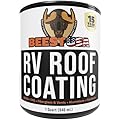 BEEST RV Roof Coating White, 32 Oz Covers up to 12.5 sq ft (2 Coats)| Liquid Rubber RV Roof Sealant for Trailer, Camper & Metal Building - Elastomeric Repair Coating, EPDM, TPO Sealer, Camper sealant