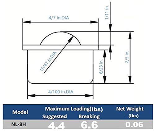 Eingsdfgch MNB001 10 Pieces Mini Nylon Ball Transfer Bearing Unit Table Conveyor Roller Ball thumb #4