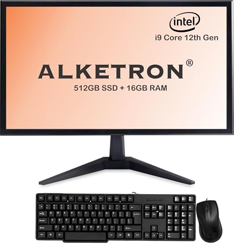 Image of ALKETRON - i9 core 12th Gen - All-in-One Desktop PC with 20 Inch Display - 512GB SSD + 16GB DDR4 RAM; Windows11 & MS Office- Warranty(1+3 Year) (Basic Edition)