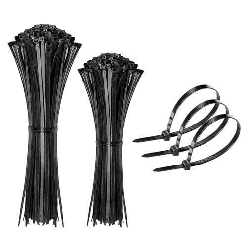 IBXWMNG Lot de 100 serre-câbles électriques en plastique noir - tailles 100mm x 1.9mm et 150mm x 1.9mm - idéaux pour attacher et fixer les câbles en sécurité