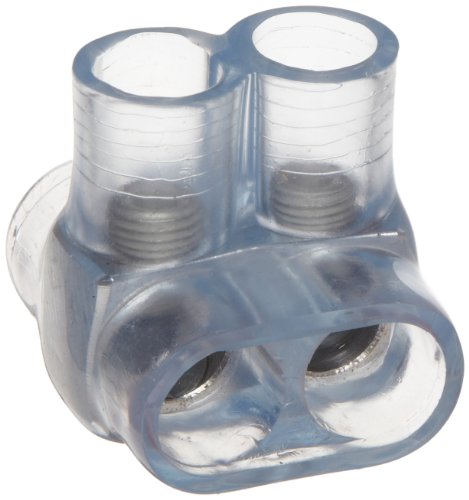 Image of Morris Products 97352 Clear Insulated Multi-Cable Connector - Dual Entry 2 Ports 2 /0-6 Wire Range, 1-Pack