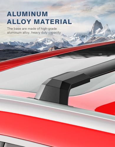 Image of Roof Rack Cross Bars 300lbs Compatible with Honda Prologue Touring 2024 2025 2026, Heavy Duty All-Metal Aluminum Crossbar Luggage Racks Roof Rails Rooftop Black Accessories