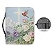 Chicprint PU Leather Bible Case for Women Watercolor Cross and Cardinal Bible Cover with Bookmark Durable Bible Bag for Christian Daily Church Bag with Pockets Handle Blue