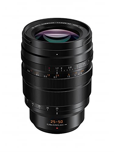 Panasonic Lumix H-X2550E Leica DG Objektiv, Zoomobjektiv 25-50mm (KB:50-100mm), F1.7, Staubschutz, Spritzwasserschutz, Kälteschutz Schwarz