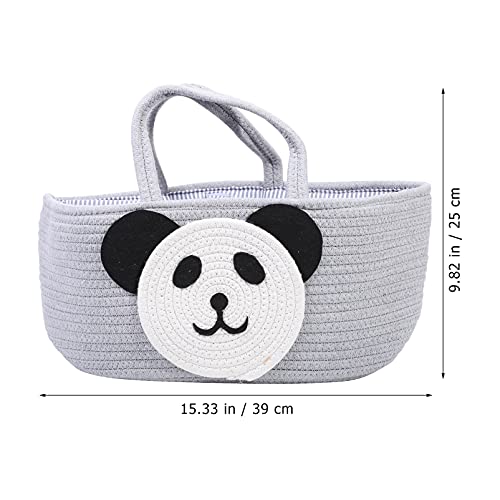 TOYANDONA Cesta De Bandeja De Berçário Do Bebê Do Algodão Mudando Cesta Tecida Cesta Grande Corda de