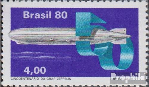 Brazil 1768 (complete.issue.) unmounted mint/never hinged ** MNH 1980 Arrival Count Zeppelin (Stamps for collectors) Airplanes/Balloons/Zeppelins/Aviation