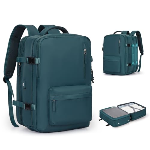 SZLX Mochila Viaje Cabina Avion 40x20x25 Mujer Ryanair Maleta para Cabina de avion Equipaje de Mano 45x36x20 Easyjet Mochila de Senderismo Mochila para Portatil Impermeable hombre con Cargador USB