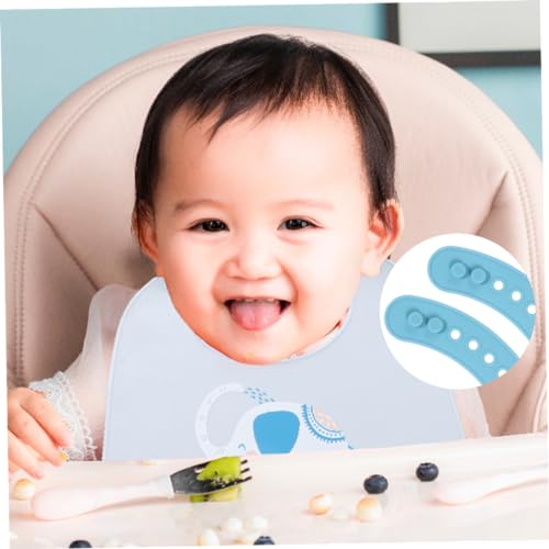 Kisangel 4pcs Silicone Bib Extension Belt, Water Resistant Feeding Baby Extender for Baby Waterproof Water Proof Scarf,Random Color4