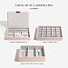 Portagioie Stackers - Set Di 3 Scatole Impilabili, Blu Scuro Con Interno In Velluto Grigio