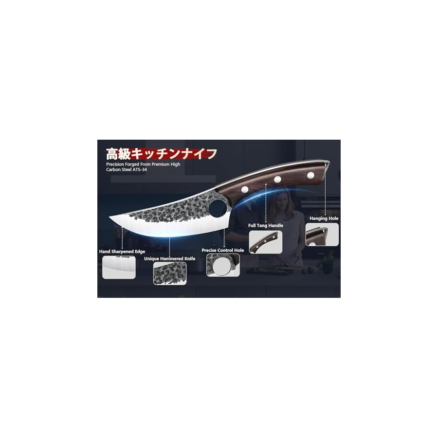 Serbian-Chef-Knife-Set-Hand-Forged-Butcher-Knife-Set-with-Knife-Bag-High-Carbon-Steel-Kitchen-Knife-Set-Meat-Cleaver-Boning-Knife-Viking-Knife-for-Brisket-Trimming-Gift-for-Dad DRGSKL Serbian Chef Knife Set, Hand Forged Butcher Knife Set with Knife Bag, High Carbon Steel Kitchen Knife Set Meat Cleaver Boning Knife Viking Knife for Brisket Trimming, Gift for Dad