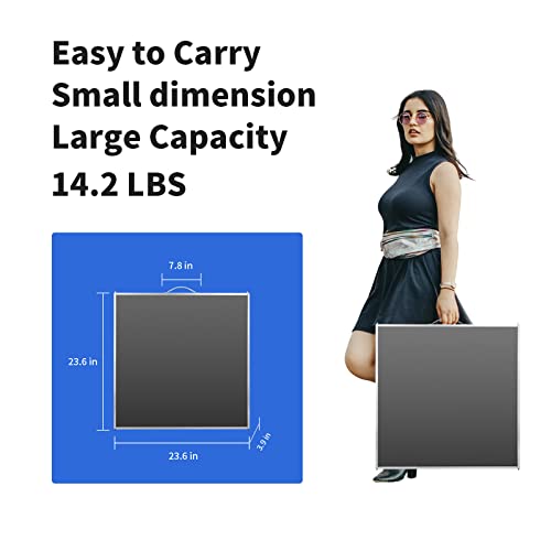 Moosinily 6 Ft Folding Table Adjustable Height Camping Table Aluminum Portable Table With Handle Tri-Fold Outdoor Table Picnic Bbq Party Black #TOP7