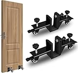 Schwerlast Türheber Trolley mit Rollen, 2er Set, Türmontage Kit für Türen 3,5 cm bis 6,4 cm, Türlifter für vorgehängte und Haustüren