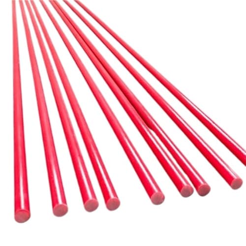 Asta solida in fibra di vetro rotonda da 10 pezzi, aste in fibra di vetro lunghe 500 mm, diametro da 1 mm a 10 mm, barra in fibra di vetro solida rossa(1.5x500mm)