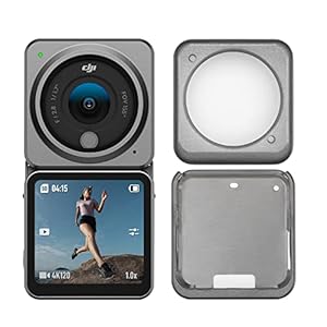 DJI Action 2 Dual-Screen Combo & Magnetische Schutzhülle – Action-Kamera mit erweitertem Akku-Modul, 155° Sichtfeld…