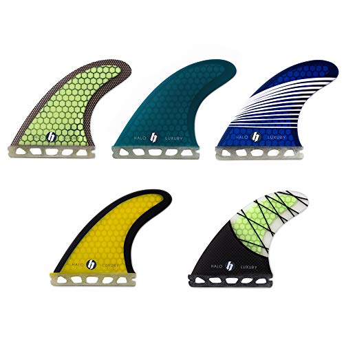 image for Halo Waterman Surfboard Tri/Thruster Fins Honeycomb Fiberglass G5, FCS