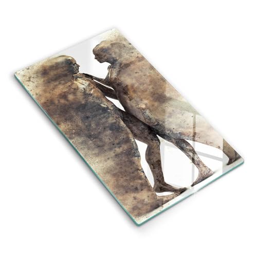Planche à découper protection plaque cuisson induction en verre 30x52cm Wallfluent robuste