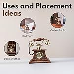 TrenDec-Decorative-Telephone-with-Wooden-Base-Rotary-Dial-Home-and-Office-Telephone-Retro-Antique-Telephone-Showpiece-for-Home-and-Office-Telephone-for-Home-Decor-Non-Working-Telephone