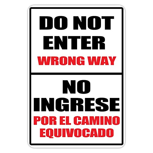 �A���~�T�C���uDo Not Enter Wrong Way�v�u���L���^���X�g���[�g�C���b�h�T�C������ ���O&�����p 8x12�C���`