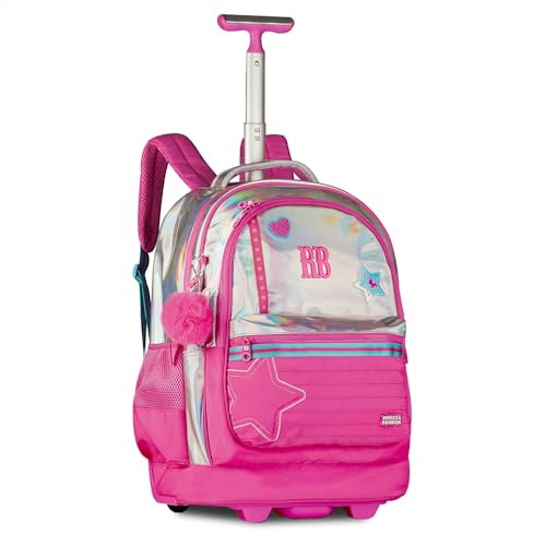Mochila de Rodinhas Escolar Holográfica Feminina RB27016 Rebecca Bonbon Oficial