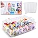 Xuerdon Case Compatible with Fisher-Price for Little People Collector Figures, Toy Storage Organizer Holder for Disney Frozen for Elsa & Friends/for Office Figure/for Golden Characters (Box Only)