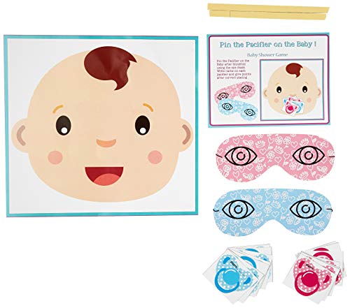 Image of Wobbox All Occasion Indian Family Photo Booth Party Props (18 Pieces) & WOBBOX Personalised Baby Shower Pin The Dummy Game