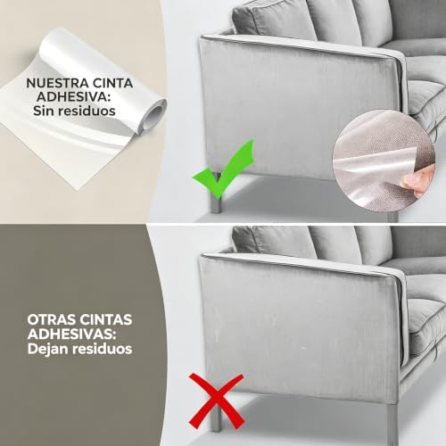 Miniatura 5 de Protector De Muebles Gatos, 30cm 5m Adhesivo Sofa Arañazo Con 20 Tornillos,Pegatina Protectora Transparente Fácil De Instalar Para Proteger Puerta Mesa Armario