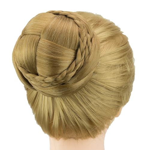 IMISSU Updo - Parrucca per chignon intrecciata per ballerine, con elastico per capelli (lino)