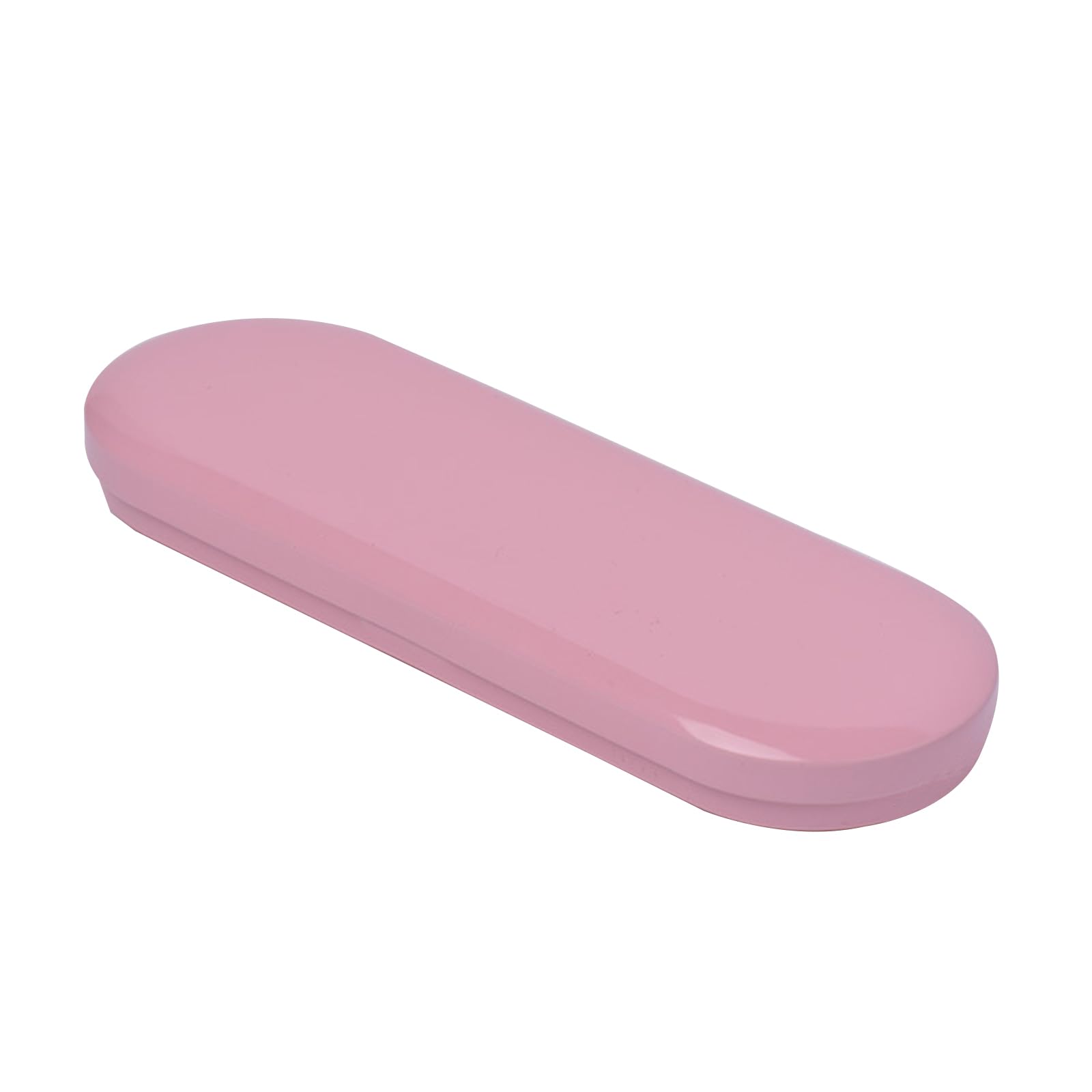 Globellapro 1PCS 17.5x6x1.8cm Oval Tin Box Small Metal Storage Tin with Lid, Pink Empty Storage Container for Small Items