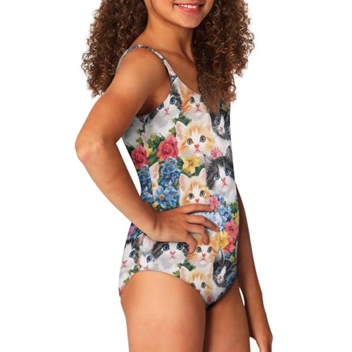 Image of Uourmeti Girls' One-Piece Swimwear Halter Bathing Suit Big Kids Summer Beach Swim Suits Swimming Wear