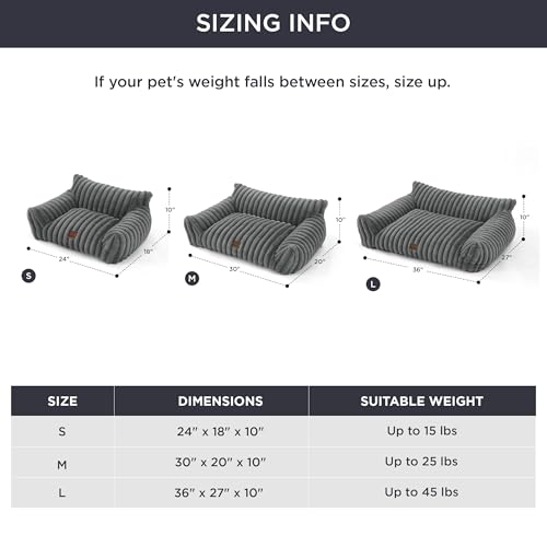 Bedsure ComfyFleece Cat Couch for Pets - Fluffy Cat Sofa with Premium Soft Corduroy Fleece, Fluffy Pet Couch Bed with Removable Washable Cover, Supportive Pet Chair for Indoor Cats, 24inch, Warm Grey | Cat Beds for Indoor Cats,Supportive Pet Sofa,Dog Couch Bed Seen on Good Day New York,Removable Washable Cover,Up to 10 Lbs - Image 7