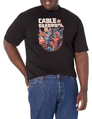 T-shirt Marvel homme noir L/Tall à manches courtes Double Trouble