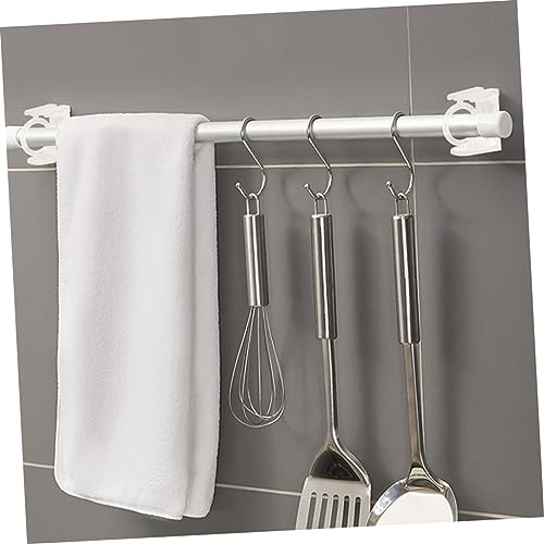 Perchas para cortinas ABS autoadhesivas con acabado cromo brillante, 20 piezas 5