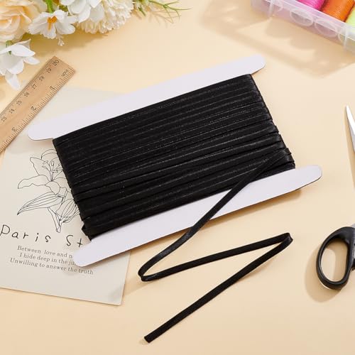 Sangle de corset lacet dos qui ne glisse pas ruban satin noir robuste 9m
