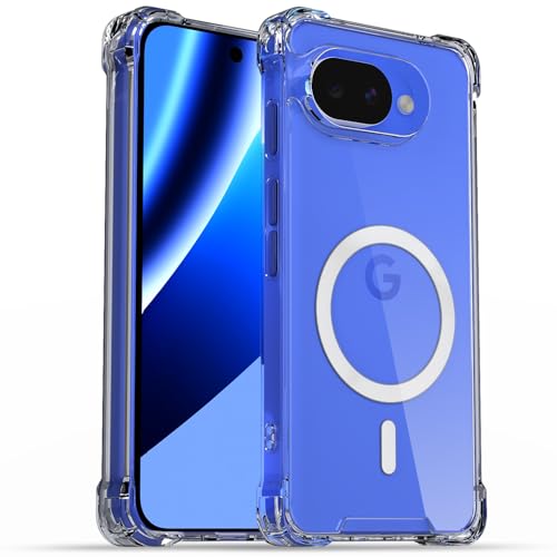 Image of Amazon Basics Back Cover for Google Pixel 10a 5G Mag-Safe Shockproof PC + TPU Protective Case Magnetic Support Bumper Case (Transparent Mag-Safe)