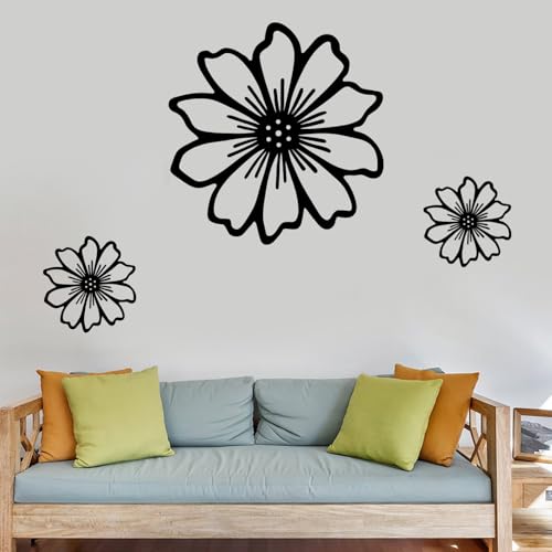 Décoration murale en métal noir triptyque design pour intérieur chic