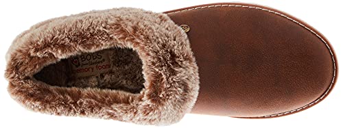 Skechers Skechers, Brown Microleather Faux Fur Trim, 6.5 US
