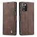 Samsung Galaxy Note 20 Ultra Wallet Case, Retro PU Leather Flip Magnetic Closure Protective Cover with Card Slots Cash Pockets with Kickstand for Samsung Note 20 Ultra 5G 6.9 inch (Coffee)