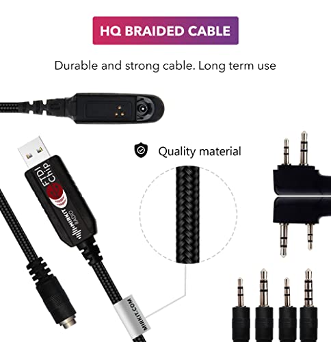 Cable de programación USB 7 en 1 MIRKIT para solucionar fallos de conexión Baofeng 5